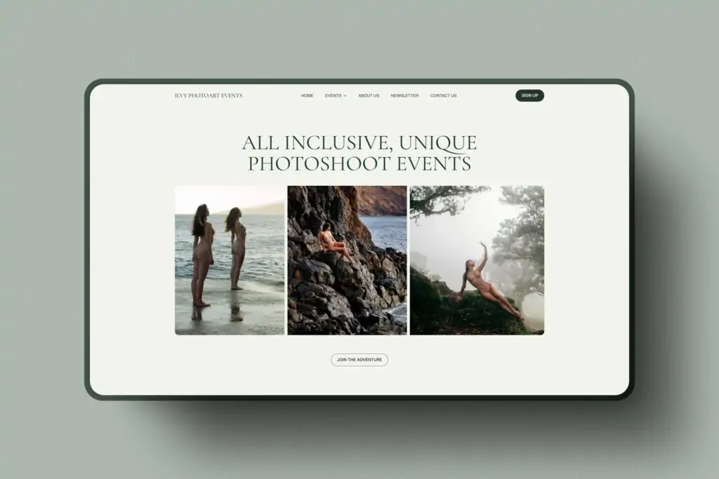 DruvoWEB, mājaslapu izstrāde, mājaslapas izveide, Ilvy PhotoArt Events