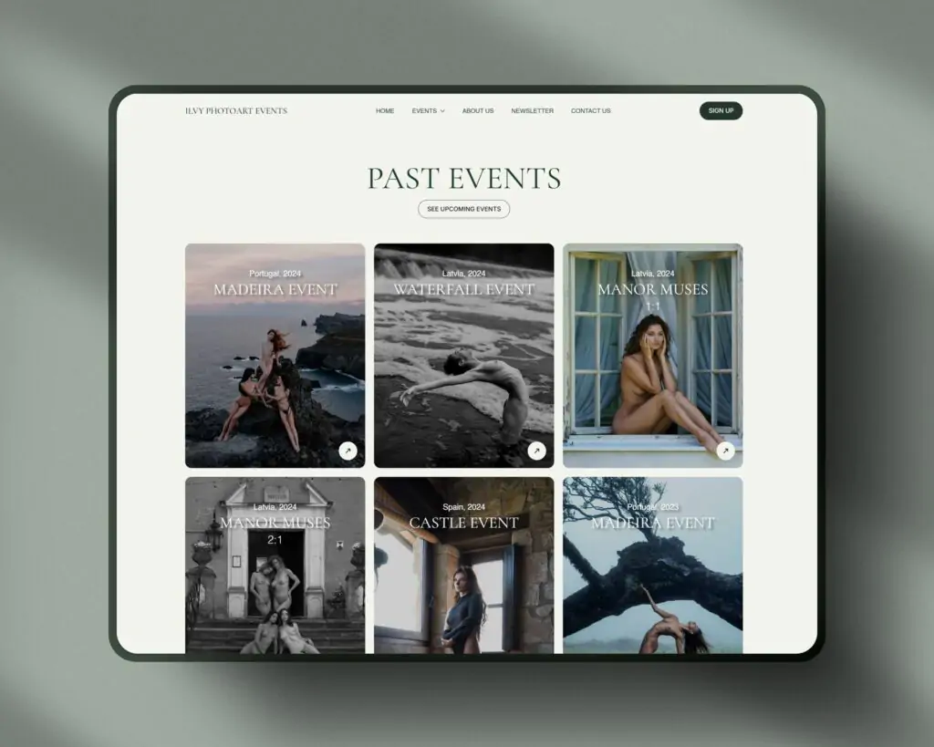 DruvoWEB, mājaslapu izstrāde, mājaslapas izveide, Ilvy PhotoArt Events