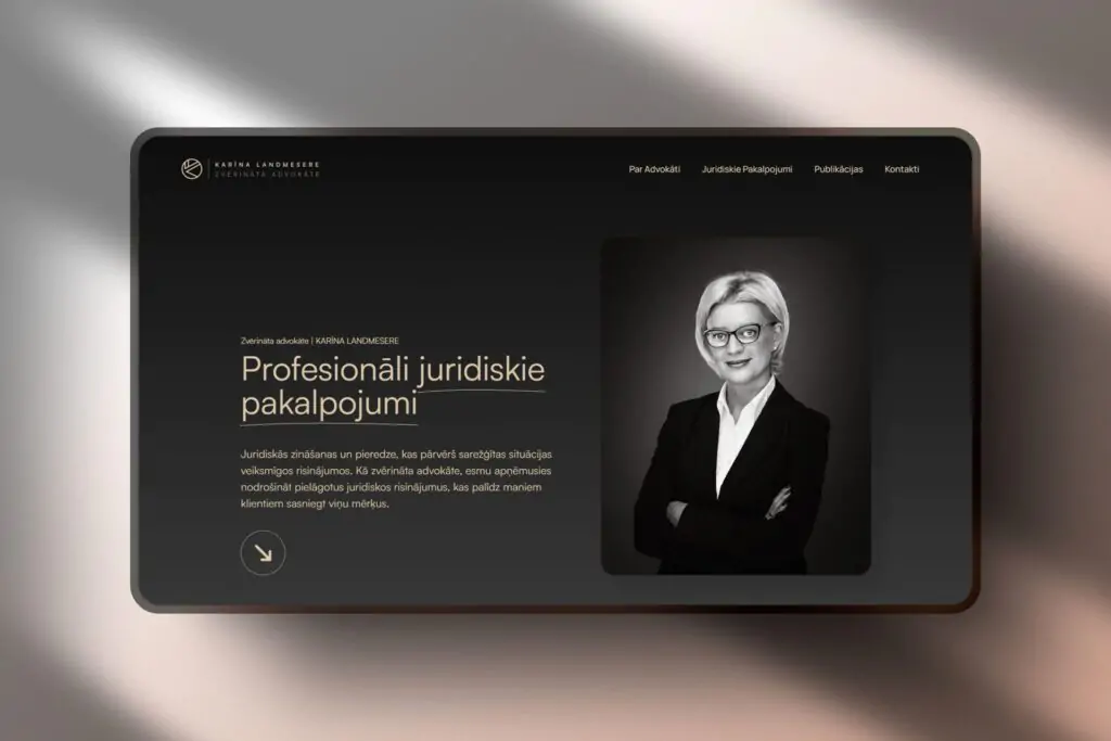 DruvoWEB, mājaslapu izstrāde, mājaslapas izveide, mājaslapas dizains, Karīna Landmesere, zvērinātu advokātu birojs