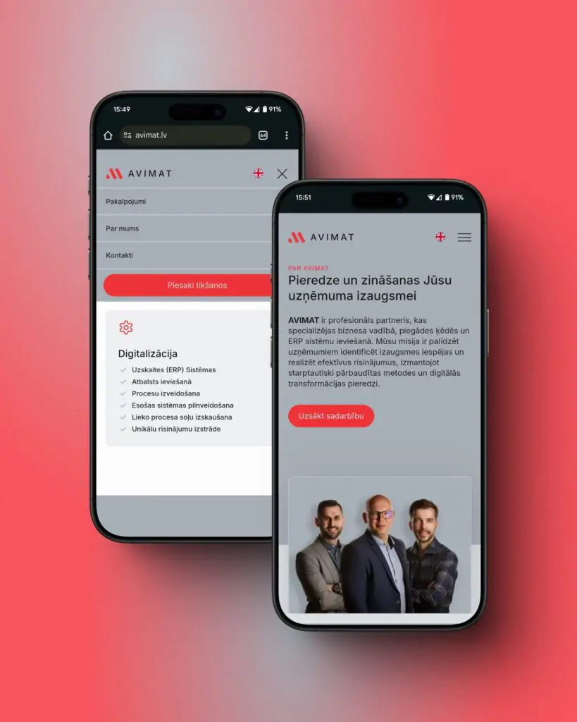 DruvoWEB, mājaslapu izstrāde, mājaslapas izveide, AVIMAT