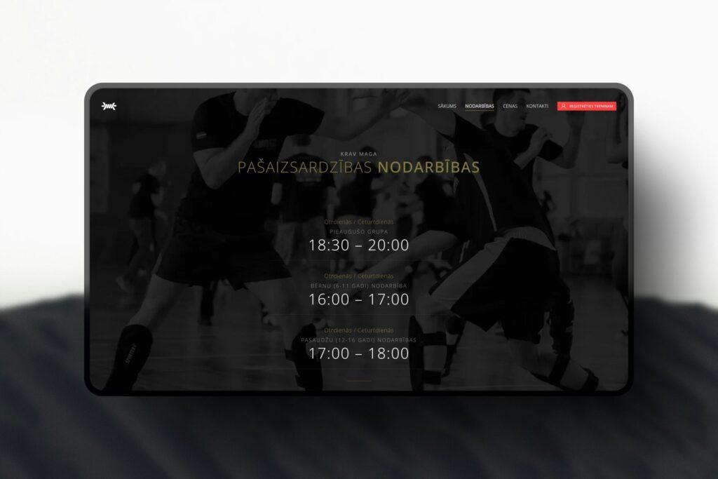 krav maga, krava maga riga, DruvoWeb, mājaslapas izstrāde,