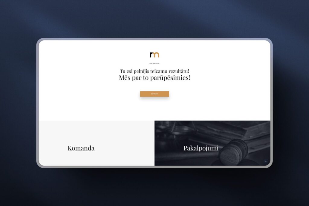 DruvoWEB, mājaslapu izstrāde, mājaslapas izveide, zvērinātu advokātu birojs, RM LEGAL