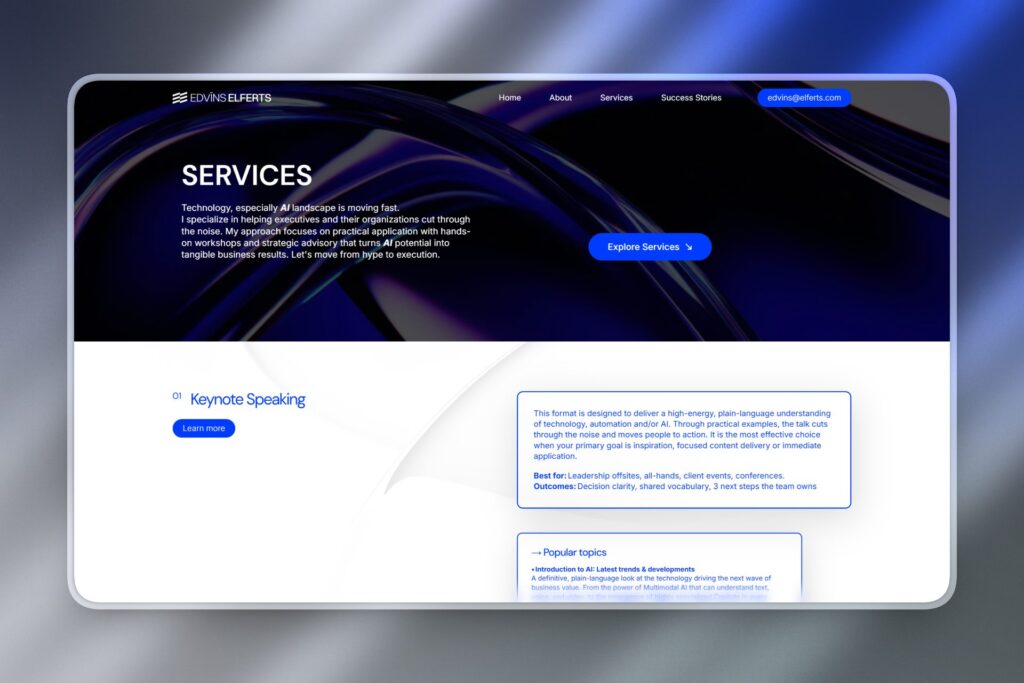 Edvīns Elferts, mājaslapas izstrāde, druvoweb,