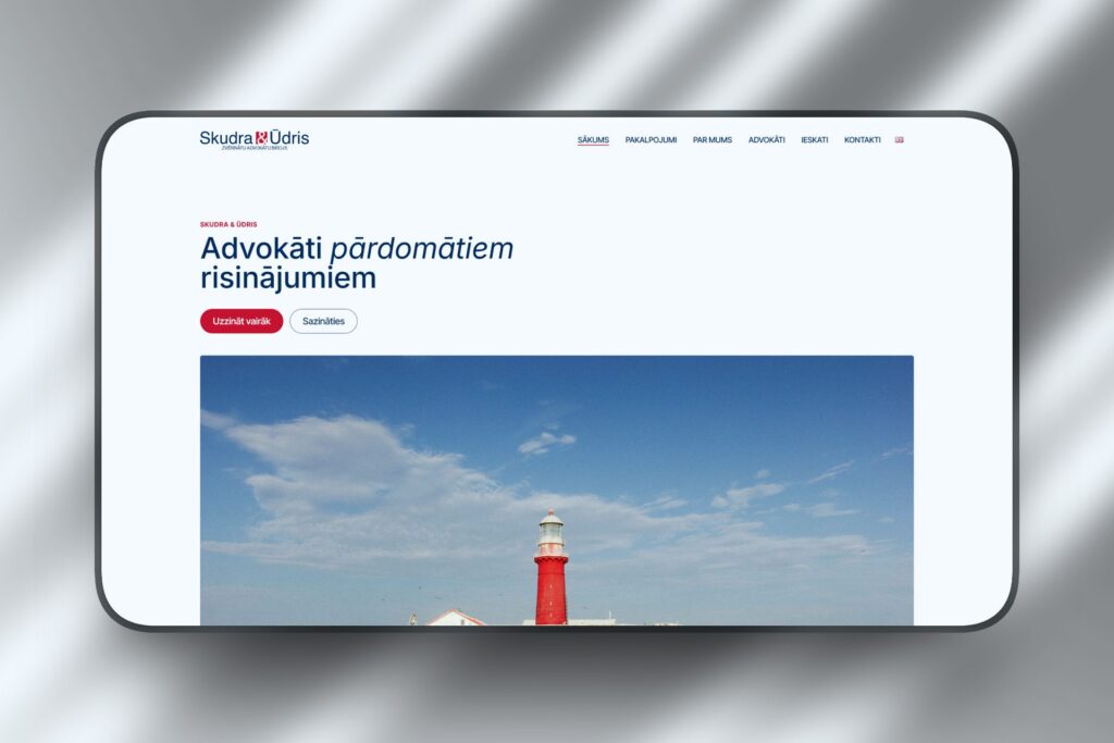Skudra&Ūdris, mājaslapas izstrāde advokātu birojam, druvoweb,